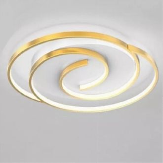 Trade Shop Trade Shop - Copy Of Plafoniera Led 32 W Rettangolare Oro Design Moderno Lampadario A Soffitto 50224