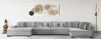 HOME AFFAIRE Wohnlandschaft »Skara XXL U-Form« Lounge-Sofa XXL mit Federkern-Polsterung, in vielen Bezugsvarianten