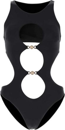 Versace Black stretch nylon trikini