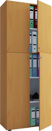 ebuy24 Armario De Oficina Vcm Con 5 Compartimentos Armario De Archivo Moderno Con Puertas Giratorias Dimensiones Aprox. An. 70 X Al. 184 X T. 40 Cm - Lona 5-