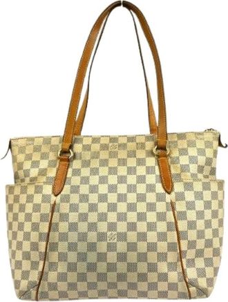 Louis Vuitton Pre-owned Tote Bags, female, White, Size: ONE SIZE Pre-owned Canvas Tote Bag