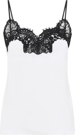 Co Canottiera in Pizzo di Seta - - Tops - Donna - Bianco - XS