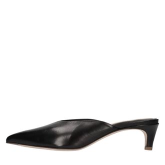 Lorena Paggi Lorena Paggi, Schoenen, Dames, Zwart, 37 1/2 EU, Leer, Glovenero Heeled Mule