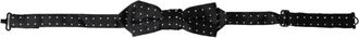 Dolce & Gabbana Zijden Strikdas met Polkadotpatroon en Verstelbare Halsband - Heren - Accessoires - Zwart - ONE Size - Accessoires