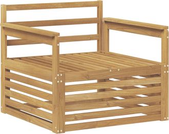 vidaXL Sof&aacute; De Exterior Madera De Acacia S&oacute;lida Blanco Vidaxl