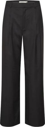 Gestuz Wijde broek - Dames - Wijde Broeken - Zwart - XS - Polyester - Broeken