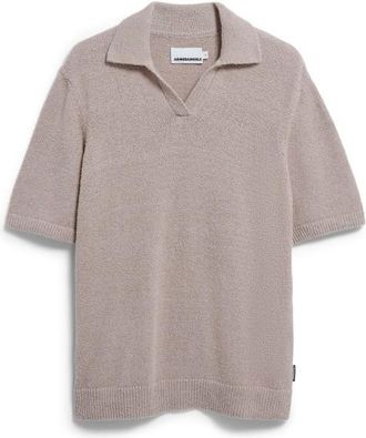 Armedangels Boucle Knit Polo-Shirt f&uuml;r Herren | grau