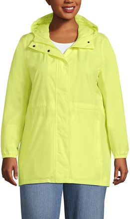Lands End Squall Packable Waterproof Raincoat in Soft Limoncello Yellow at Nordstrom, Size 2X