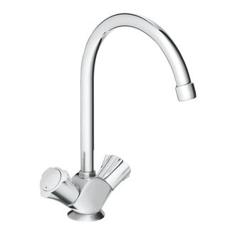 GROHE Grifo Mezclador Para Fregadero Cromo Ca&ntilde;o Giratorio 360&deg;