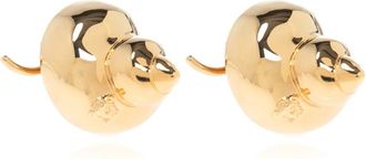 Versace Shell Motif Clip-On Oorbellen - Dames - Oorbellen - Geel - ONE Size - Accessoires