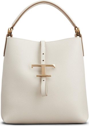 Tod's Mini T Timeless Bucket Bag in Bianco Calce at Nordstrom