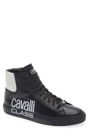 Roberto Cavalli Logo High Top Sneaker in Black at Nordstrom Rack, Size 9.5