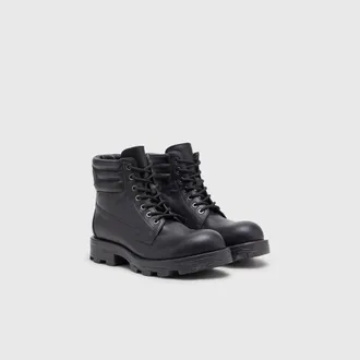 Diesel D-Hammer - Combat boots in leather - Boots - Man - Black