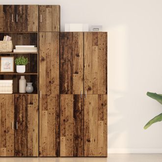 Berkfield Home Highboard Old Wood 70x42.5x185 cm Engineered Wood in Brown