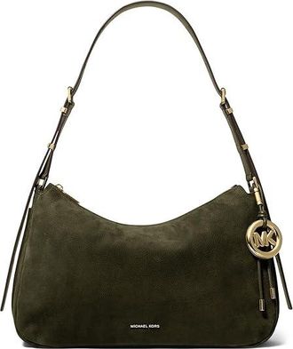 Michael Kors Nolita Medium Top Zip Convertible Shoulder Womens Handbags Ivy, Canvas/Polyurethane