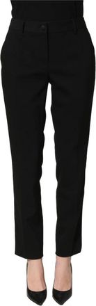 Dolce & Gabbana High Waist Straight Dress Trouser Trousers - female - Dolce & Gabbana - Straight Trousers - Black - XS - Trousers