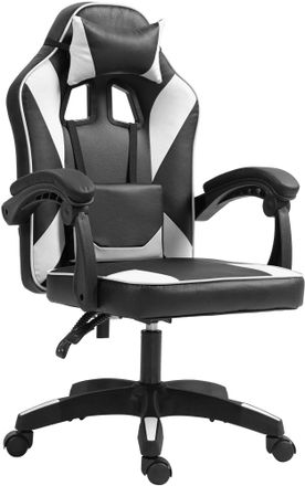 Clp Sedia Da Ufficio Orkney In Similpelle Bianco/nero