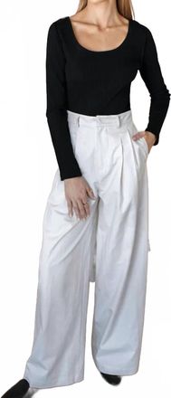 Emerson Fry Atelier Pleated Pants In White Swan