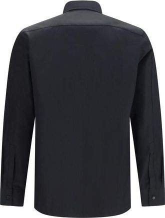 Givenchy Mens Black Cotton Dress Shirt