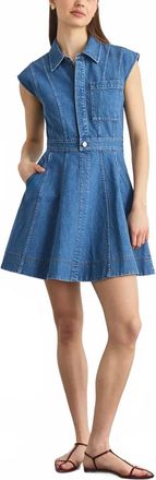 Tanya Taylor Hailey Dress In Medium Indigo Blue