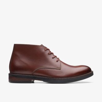 Clarks Paulson Mid Mahogany Leather Laarzen