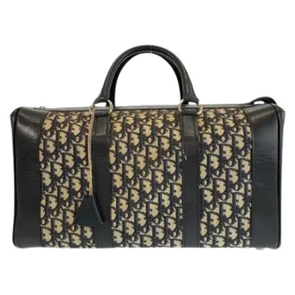 Dior Pre-owned Trotter Canvas Leather Boston Bag - unisex - Dior Vintage - Vintage Weekend Bags - Multicolor - ONE SIZE - Pre-owned