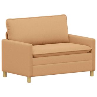 vidaXL Sof&aacute; Beige 126 X 81 X 87,5 Cm Tela Vidaxl
