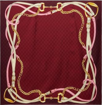 Gucci Horsebit silk jacquard scarf