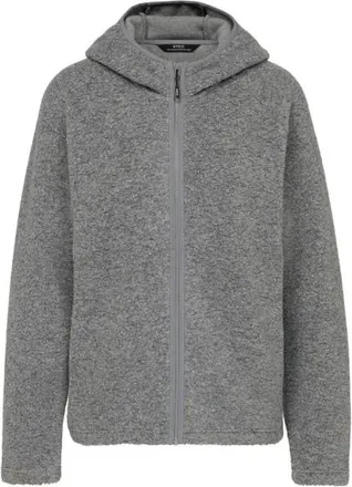 Stoic MerinoPile RissnaSoftSt. Zip Hoody Merinohoodie f&uuml;r Damen | grau