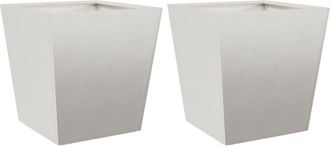 vidaXL Vidaxl - Jardineras 2 unidades acero inoxidable 40x40x40 cm