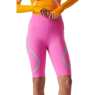 adidas by Stella McCartney TruePace High Waist Stretch Recycled Polyester Bike Shorts in Screaming Pink at Nordstrom Rack, Size X-Small