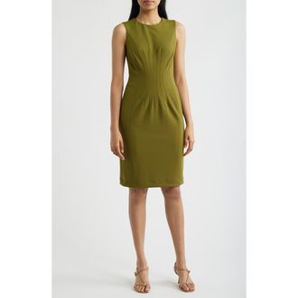 Anne Klein Jewel Neck Sheath Dress in Ivy at Nordstrom, Size 14
