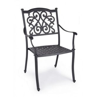 BIZZOTTO 4x Silla De Jard&iacute;n De Hierro C-br Ivrea Antracita