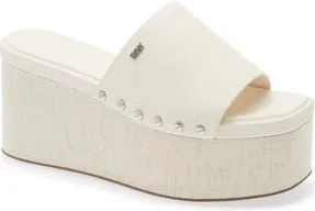 DKNY Alvy Platform Slide Sandal in Egg Nog at Nordstrom Rack, Size 7.5