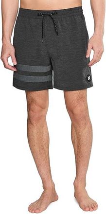 Hurley Phantom Eco Block Party Volley 17 Mens Swimwear Black : 2XL (42-44 Waist), Cotton/Mesh/Polyester