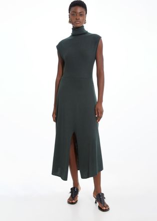 Karen Millen Petite Cashmere Blend Sleeveless Roll Neck Midaxi Knit Dress