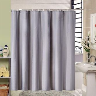 OEM Cortina De Ducha Gruesa, Impermeable Y Resistente Al Moho, Gris Claro, 180200 Cm, Cortina De Ducha De Poli&eacute;ster Grueso, Cortina Impermeable Lisa