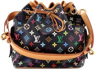 Louis Vuitton Petit Noe Handbag Monogram Multicolor bucket bag - Zwart