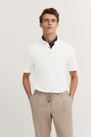 Bugatti Poloshirt BUGATTI, Herren, Gr. XL, beige (20, ecru), 100% Baumwolle, unifarben, normal, ohne Ausschnitt, Rippb&uuml;ndchen, Shirts Poloshirt, aus Baumwolle