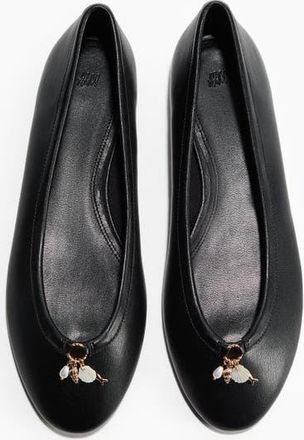 H&M Charm-detail Ballet Flats in Black at Nordstrom, Size 10