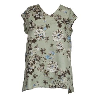 Max Mara Sleeveless Tops, female, Multicolor, Size: XS V-neck Sleeveless Top