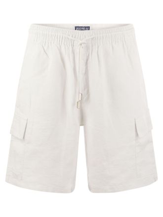 Vilebrequin Pantalones cortos de bermudas de carga de lino vilebrequ&iacute;n