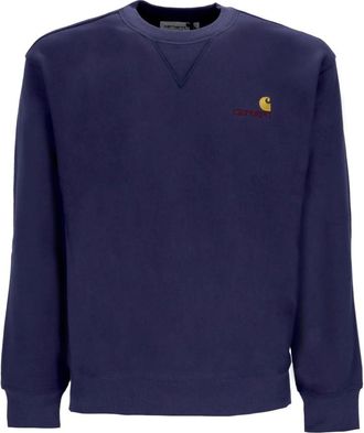 Carhartt Work in Progress Script Enzian Crewneck Sweatshirt - Heren - Sweatshirts - Blauw - XL - Katoen - Hoodies & sweatvesten