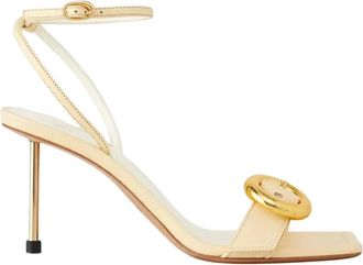 Jacquemus Regalo Stiletto Sandalen - Dames - Sandalen met hakken - Geel - 39 EU - Leer - Schoenen