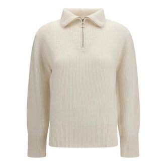 Forte_Forte Jersey de Lana y Cachemira con Media Cremallera - Knitwear - Mujer - Beige - M