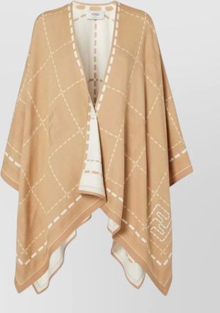 Fendi draped patterned cape jacket collection