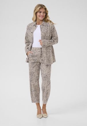 Kaffe Denim jack Loose fit Abstract Leopard