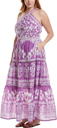Farm Rio Farm Rio Sweet Garden Lilac Maxi Dress