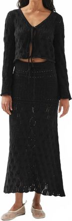 Alohas Mauver Tricot Skirt In Black