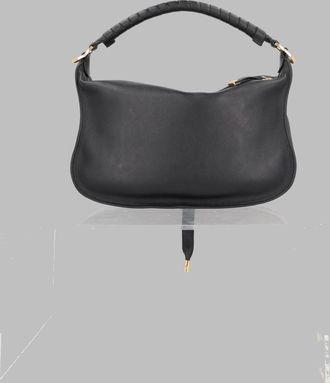 Chlo&eacute; Womens Shoulder Bag Marcie Black Calf Leather